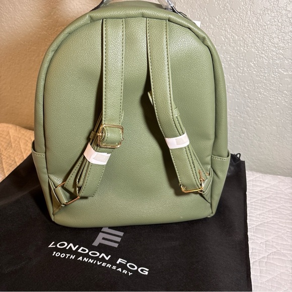 London Fog Sage Backpack with Gold Details - Picture 5 of 8